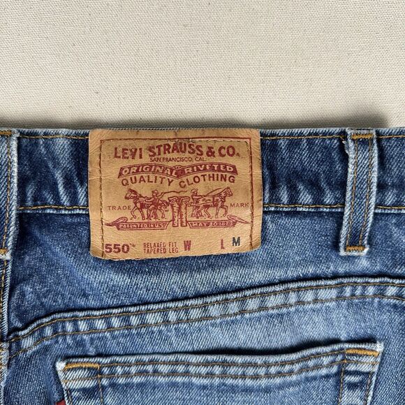 Vintage 90s Levi’s 550 Jeans Women’s 14 Regular Blue Denim Relaxed Tapered Leg - Picture 16 of 16